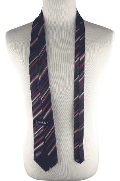 Van Heusen men's blue multicolor tie - Solé Resale Boutique thrift