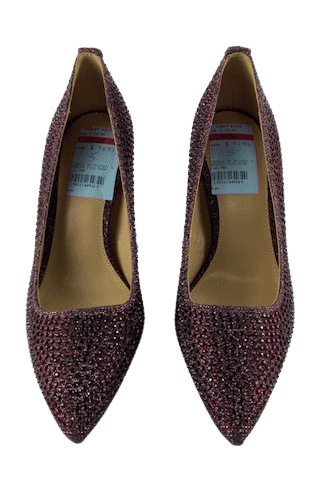 Michael Kors women's burgundy rhinestone pumps size 5M - Solé Resale Boutique thrift