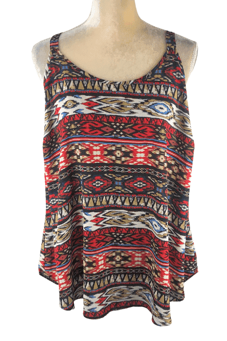 By & by women's multi color, tank top size 1X