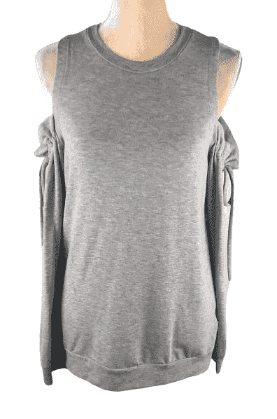 Forever 21 women's gray cold shoulder top size S