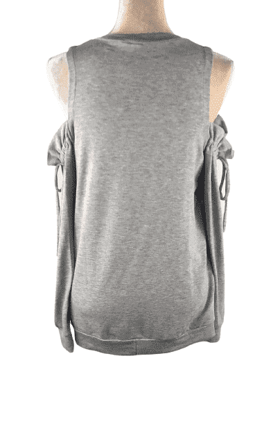 Forever 21 women's gray cold shoulder top size S