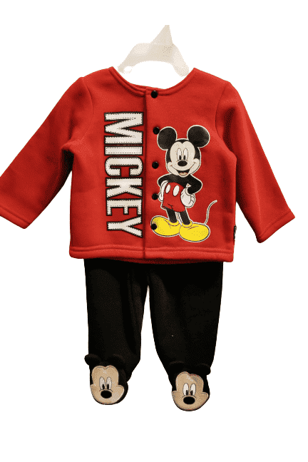 Nwt Mickey Mouse Disney Baby infant, red, two-piece set sz 0/3M
