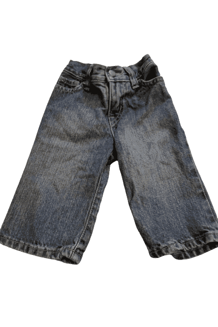 Preowned Place stonewashed blue jeans sz 6-9mos