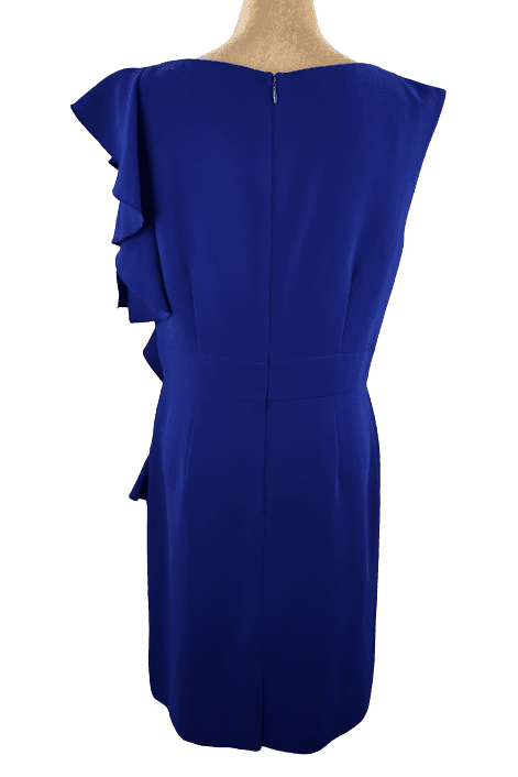 Tahari women's blue short sleeve dress size 12 - Solé Resale Boutique thrift