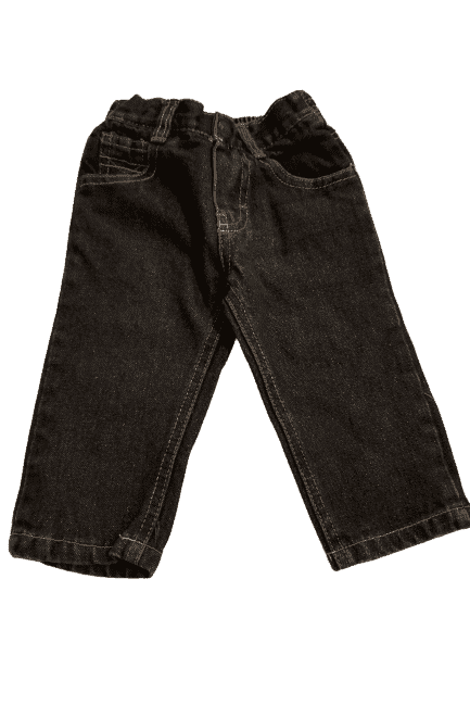 Preowned boys black fashionable jeans sz 12M