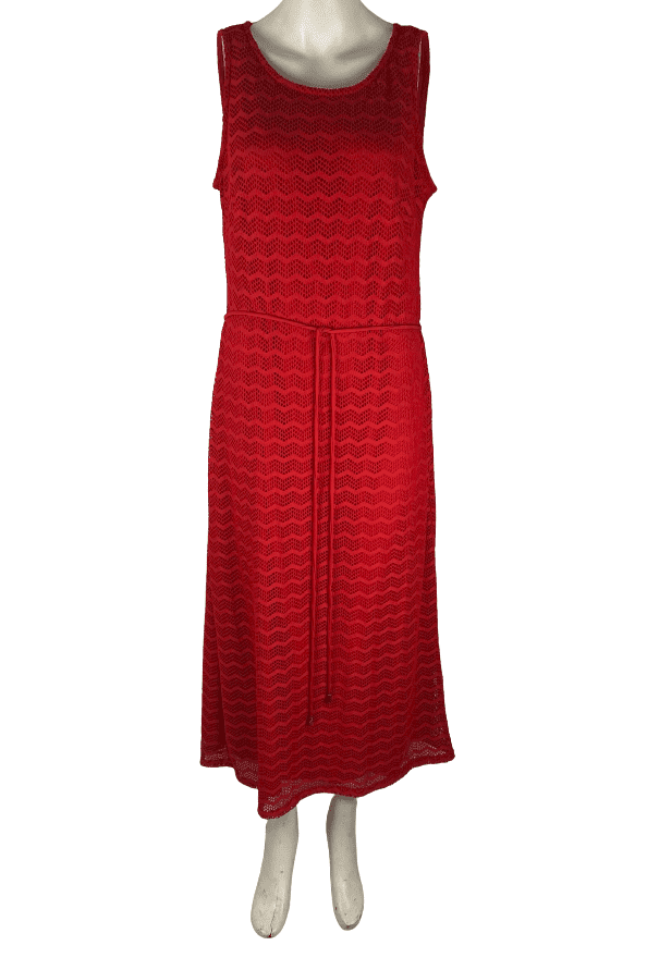 Covington women's red long sleeveless dress size 12 - Solé Resale Boutique thrift