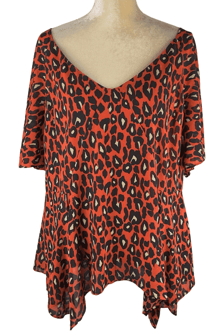 FTF Fashion to Figure women's leopard blouse size 2 - Solé Resale Boutique thrift
