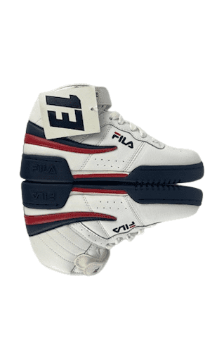Fila boys white multi high top sneakers size 1.5 - Solé Resale Boutique thrift
