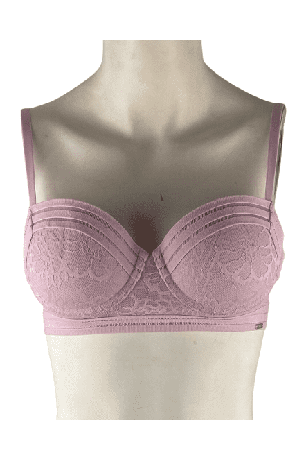 Pink women's pink lace push up bra size XS - Solé Resale Boutique thrift