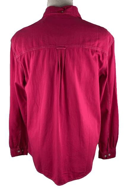 Zara men's fuschia button down shirt size L - Solé Resale Boutique thrift